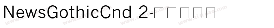 NewsGothicCnd 2字体转换